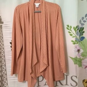 🛍️Liz Claiborne~Size XXL~Coral~Shawl Collar~Long Sleeve Jacket
